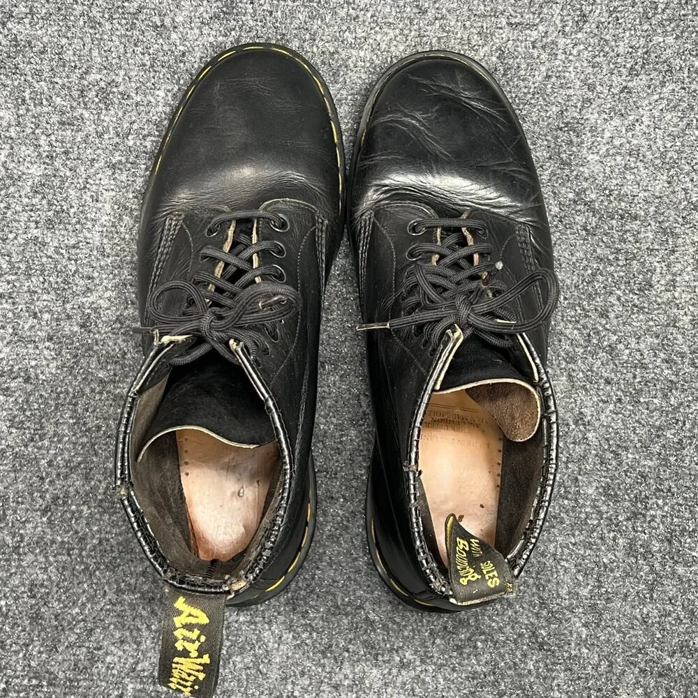 Dr.‎ Martens 1460 Ben Boots Mens Sz 10 Black Smooth Leather Made In England Lace